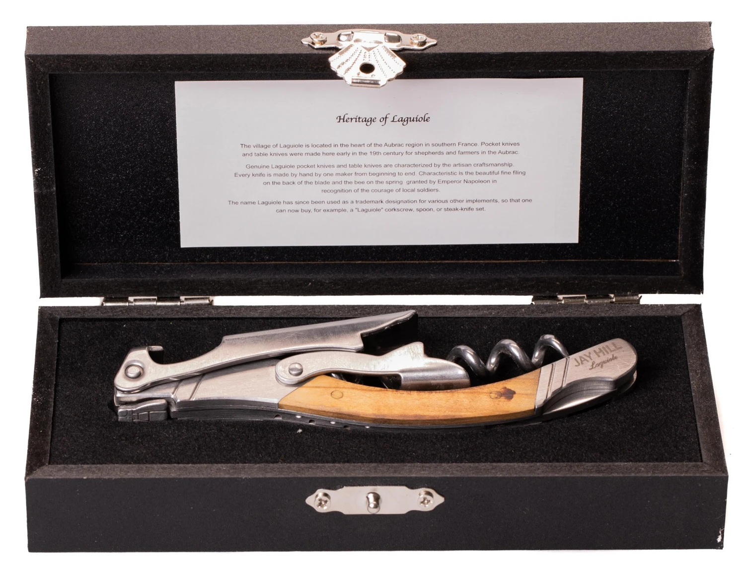 Jay Hill Kurkentrekker / Kelnersmes Laguiole - Olijfhout Jay Hill Kurkentrekker / Kelnersmes Laguiole - Olijfhout -Praktische Winkel Voor Keukenbenodigdheden 8720364453381 4