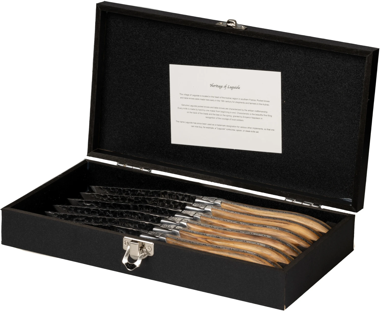 Jay Hill Steakmessen Laguiole - Raw Black - Olijfhout - 6 Stuks Jay Hill Steakmessen Laguiole - Raw Black - Olijfhout - 6 Stuks -Praktische Winkel Voor Keukenbenodigdheden 8720364453459 3