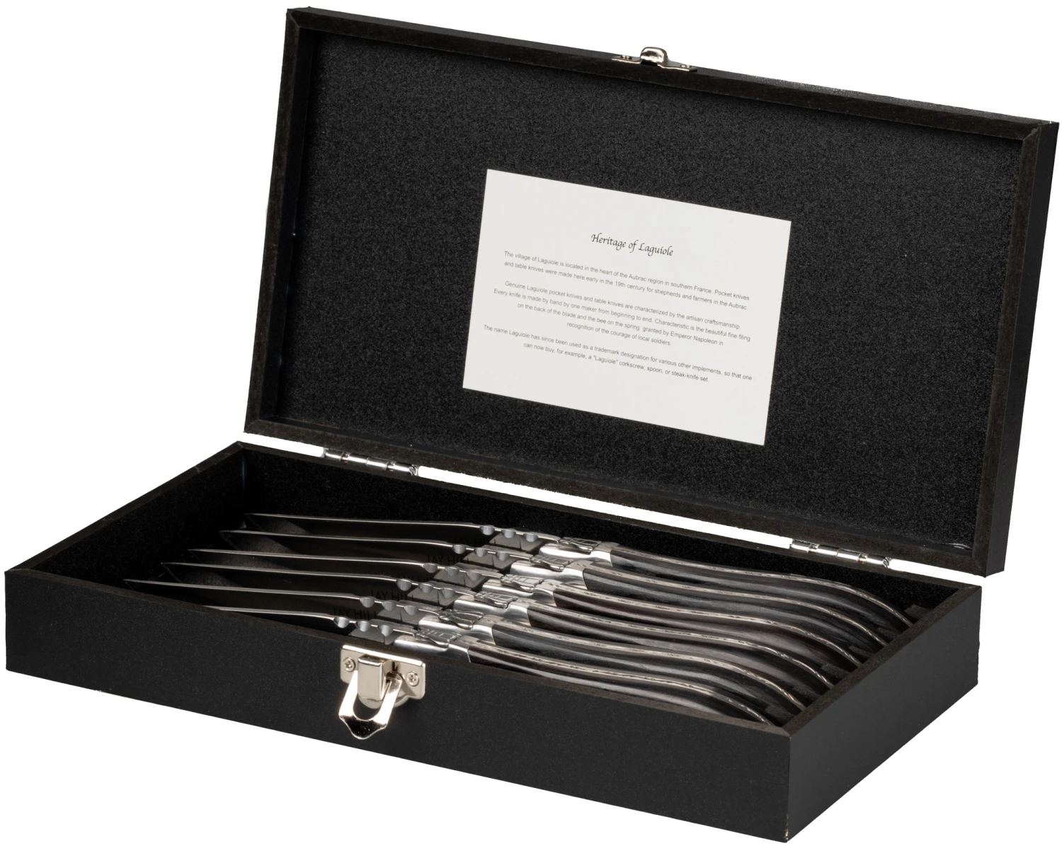 Jay Hill Steakbestek Laguiole Ebbenhout 12-Delig Jay Hill Steakbestek Laguiole Ebbenhout 12-Delig -Praktische Winkel Voor Keukenbenodigdheden 8720364453473 6 1