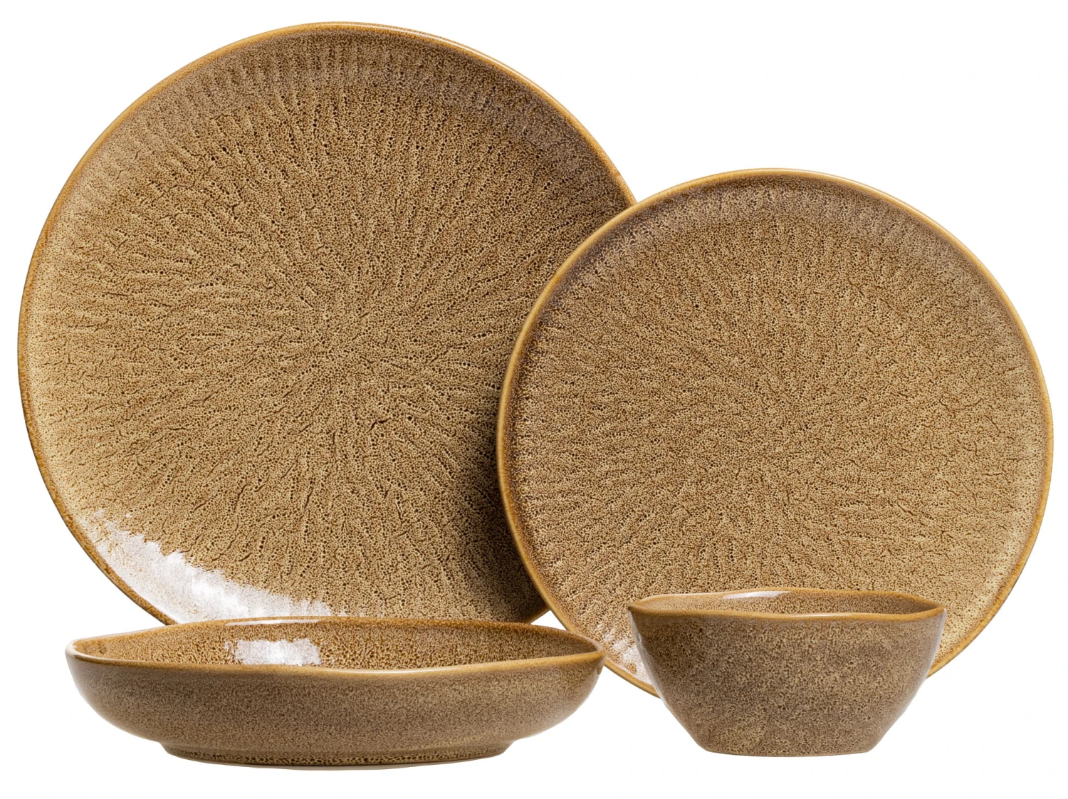 Jay Hill Serviesset Alderney - 4-delig - Bruin/Geel Jay Hill Serviesset Alderney - 4-delig - Bruin/Geel -Praktische Winkel Voor Keukenbenodigdheden 8720364457310 1