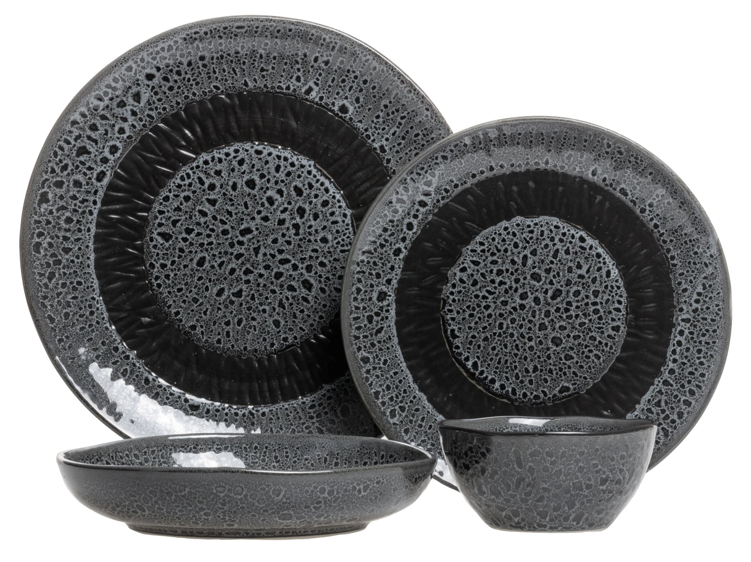 Jay Hill Serviesset Lihou - 4-delig - Grijs/Zwart Jay Hill Serviesset Lihou - 4-delig - Grijs/Zwart -Praktische Winkel Voor Keukenbenodigdheden 8720364457334 1