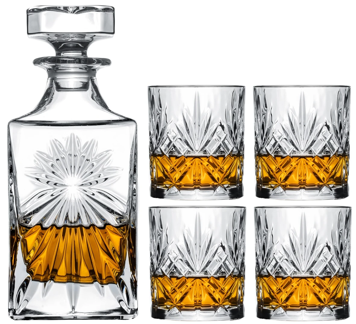 Cookinglife Whiskey Set (karaf & whiskeyglazen) Moy 5 - delige set Cookinglife Whiskey Set (karaf & Whiskeyglazen) Moy 5 - Delige Set -Praktische Winkel Voor Keukenbenodigdheden 8720955225861