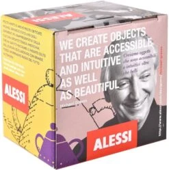 Alessi Suikerpot - Met Lepel - 9097 - Blauw - 200 Ml - Door Micheal Graves -Praktische Winkel Voor Keukenbenodigdheden 9097 verpakking