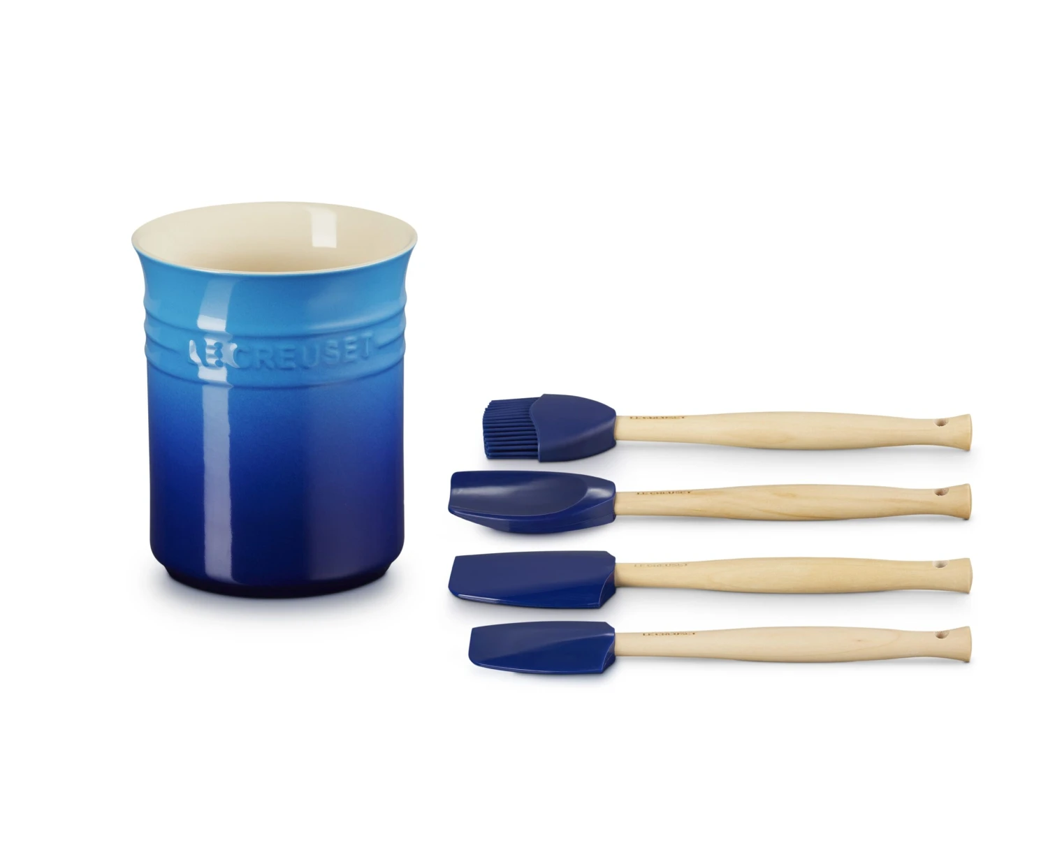 Le Creuset Spatelset - met spatelpot - Premium - Azure - 5-delig Le Creuset Spatelset - Met Spatelpot - Premium - Azure - 5-delig -Praktische Winkel Voor Keukenbenodigdheden 91057001220000 alt2 scaled