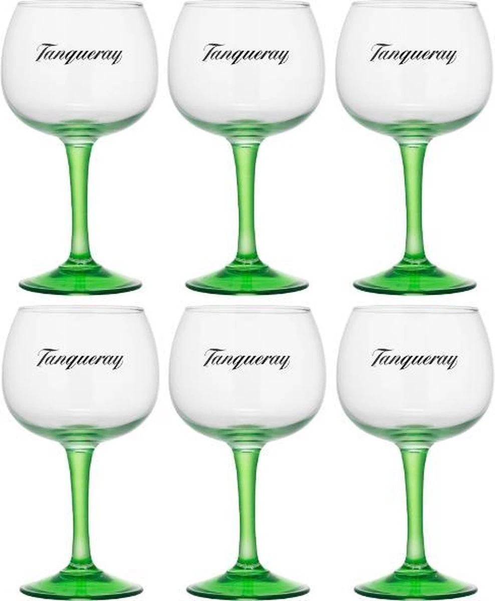 Tanqueray Gin Tonic Glazen - Groen - 6 stuks Tanqueray Gin Tonic Glazen - Groen - 6 Stuks -Praktische Winkel Voor Keukenbenodigdheden