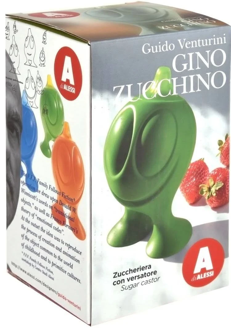 Alessi Suikerpot Gino Zucchino - AGV02 R - Rood - door Guido Venturini Alessi Suikerpot Gino Zucchino - AGV02 R - Rood - Door Guido Venturini -Praktische Winkel Voor Keukenbenodigdheden AGV02 R verpakking 1