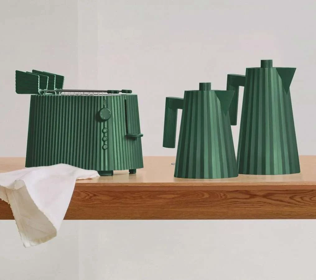 Alessi Broodrooster Plissé - 6 standen - Groen - Michele de Lucchi - MDL08 GR Alessi Broodrooster Plissé - 6 Standen - Groen - Michele De Lucchi - MDL08 GR -Praktische Winkel Voor Keukenbenodigdheden Alessi Plisse Groen 2