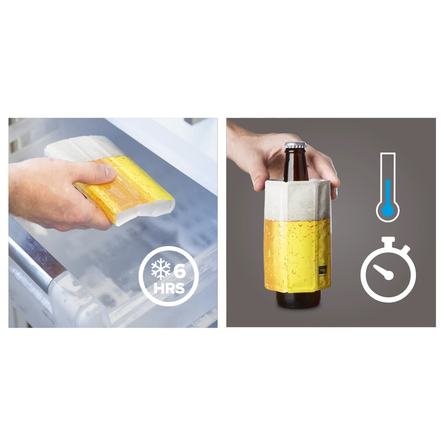 Vacu Vin Bier Koeler Active Cooler - Sleeve - Bier Vacu Vin Bier Koeler Active Cooler - Sleeve - Bier -Praktische Winkel Voor Keukenbenodigdheden BeerCooler Instructions