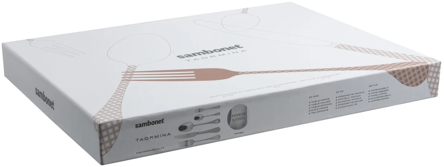Sambonet Bestekset Taormina - Koper - 30 delig / 6 personen Sambonet Bestekset Taormina - Koper - 30 Delig / 6 Personen -Praktische Winkel Voor Keukenbenodigdheden Bestekset Taormina 30