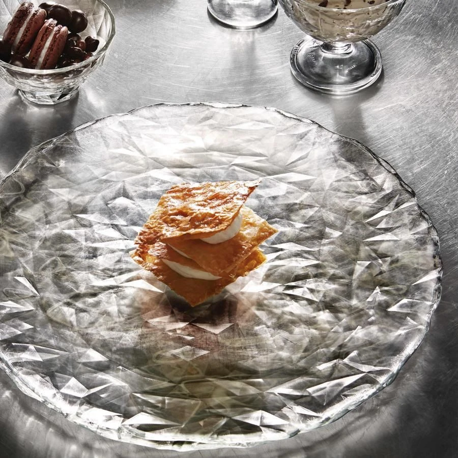 Bormioli Rocco Pizzabord / Onderbord Diamond - Transparant - ø 33 cm - 6 stuks Bormioli Rocco Pizzabord / Onderbord Diamond - Transparant - ø 33 Cm - 6 Stuks -Praktische Winkel Voor Keukenbenodigdheden Bormioli Onderbord Diamond Transparant Sfeer 1