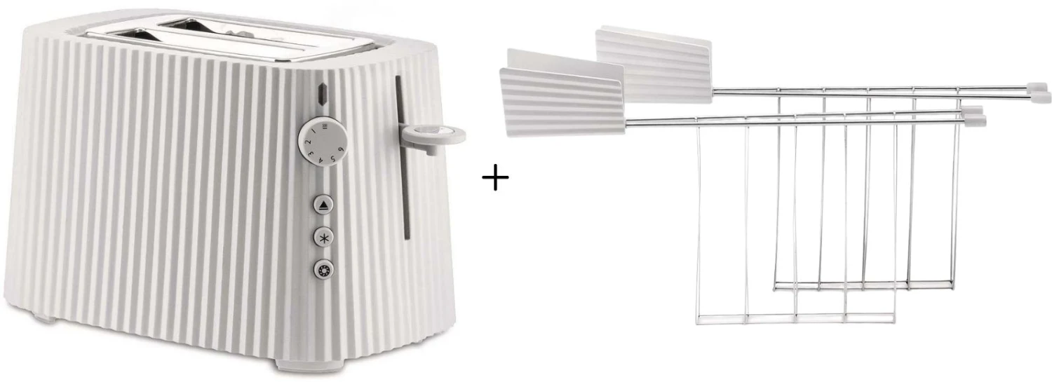 Alessi Broodrooster Plissé + Alessi Tostiklemmen Plissé - Wit - Michele de Lucchi Alessi Broodrooster Plissé + Alessi Tostiklemmen Plissé - Wit - Michele De Lucchi -Praktische Winkel Voor Keukenbenodigdheden CL productafbeeldingen 25