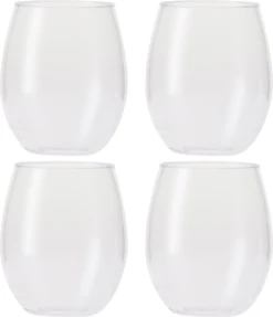 HappyGlass Waterglazen - Onbreekbaar Superglas - Tik Tucker - 400 Ml - 4 Stuks