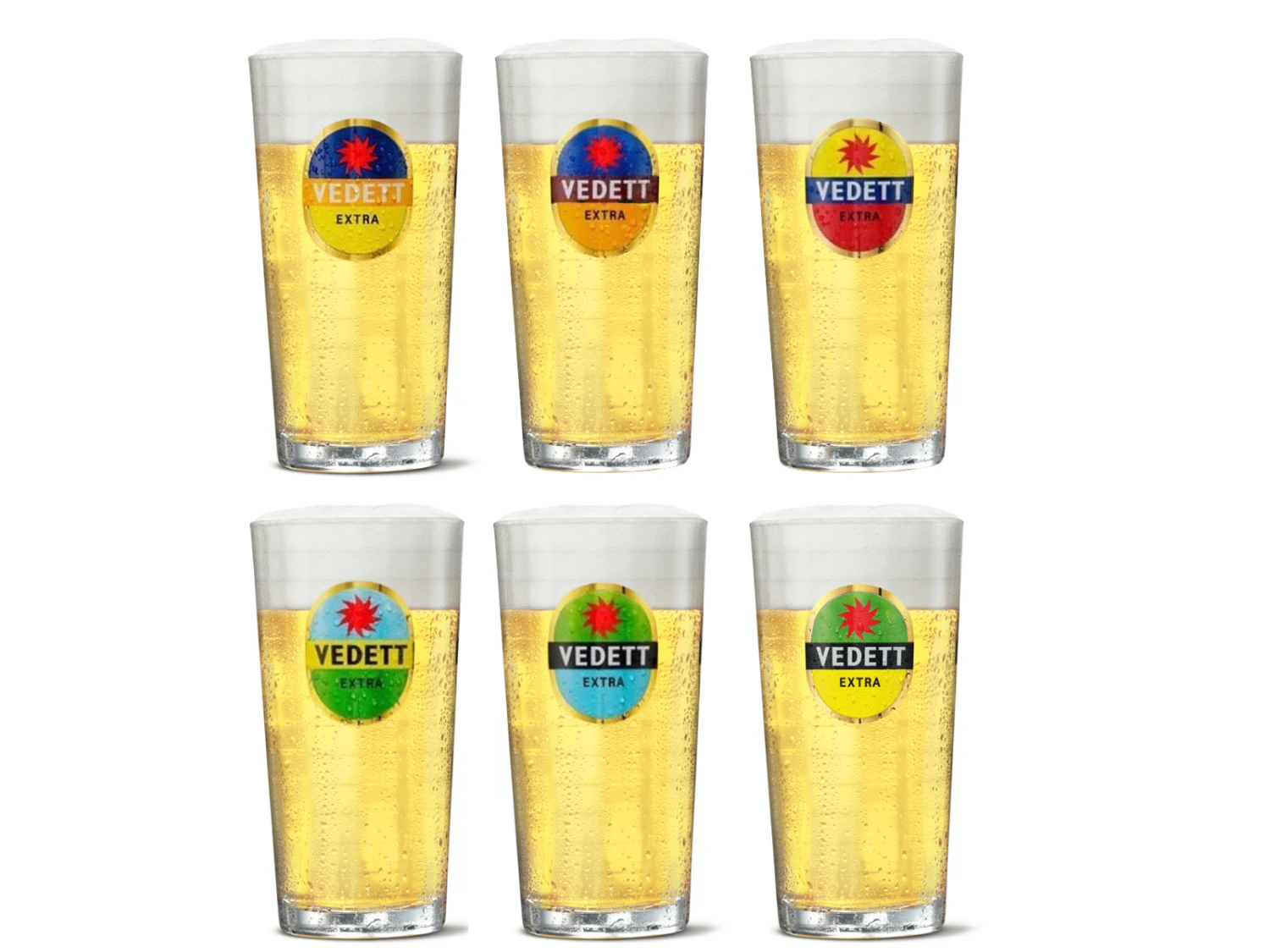 Vedett Bierglazen Extra - 250 ml - 6 stuks Vedett Bierglazen Extra - 250 Ml - 6 Stuks -Praktische Winkel Voor Keukenbenodigdheden CL productafbeeldingen 1