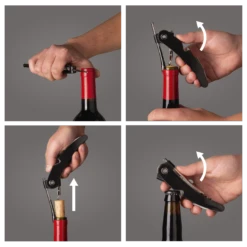 Vacu Vin Kurkentrekker Single Pull - Zwart 6 Vacu Vin Kurkentrekker Single Pull - Zwart -Praktische Winkel Voor Keukenbenodigdheden CL.193869 b 2