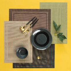 Jay Hill Placemats - Metal Brown - 45 X 31 Cm - 6 Stuks -Praktische Winkel Voor Keukenbenodigdheden COOK1270