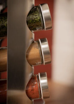 Blackwell Kruidenrek / Kruidencarrousel - Inclusief 12 Kruidenpotjes - RVS -Praktische Winkel Voor Keukenbenodigdheden COOK4379