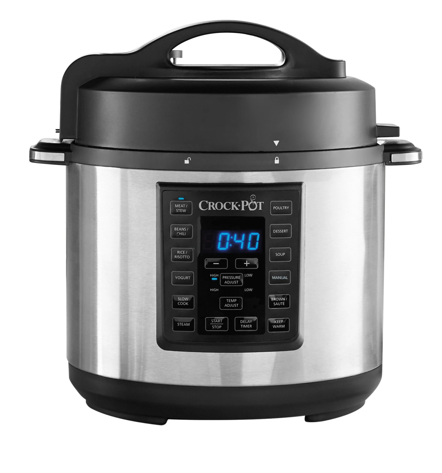 Crockpot Express Slowcooker + Snelkookpan - uitneembare binnenpan - 5.6 liter - CR089 Met Stoommand & Tang) Crockpot Express Slowcooker + Snelkookpan - Uitneembare Binnenpan - 5.6 Liter - CR089 Met Stoommand & Tang) -Praktische Winkel Voor Keukenbenodigdheden CSC051x Front no background 1