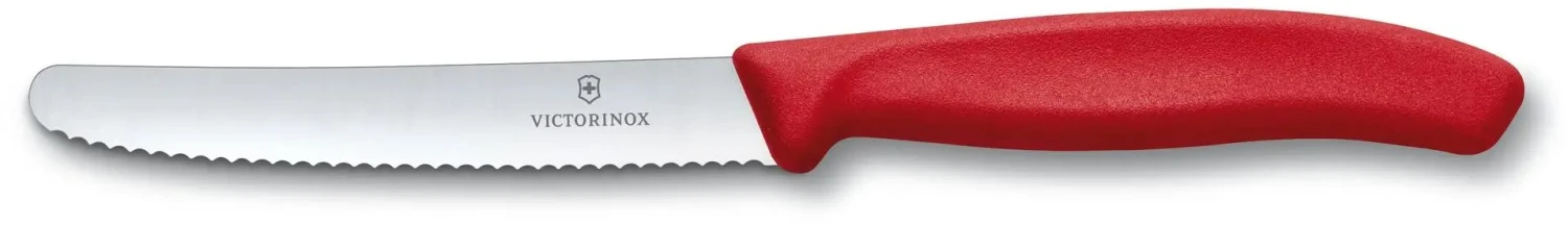 Victorinox Tomaten- / Worstmes Swiss Classic - Rood - 11 cm Victorinox Tomaten- / Worstmes Swiss Classic - Rood - 11 Cm -Praktische Winkel Voor Keukenbenodigdheden CUT 6 7831 S1
