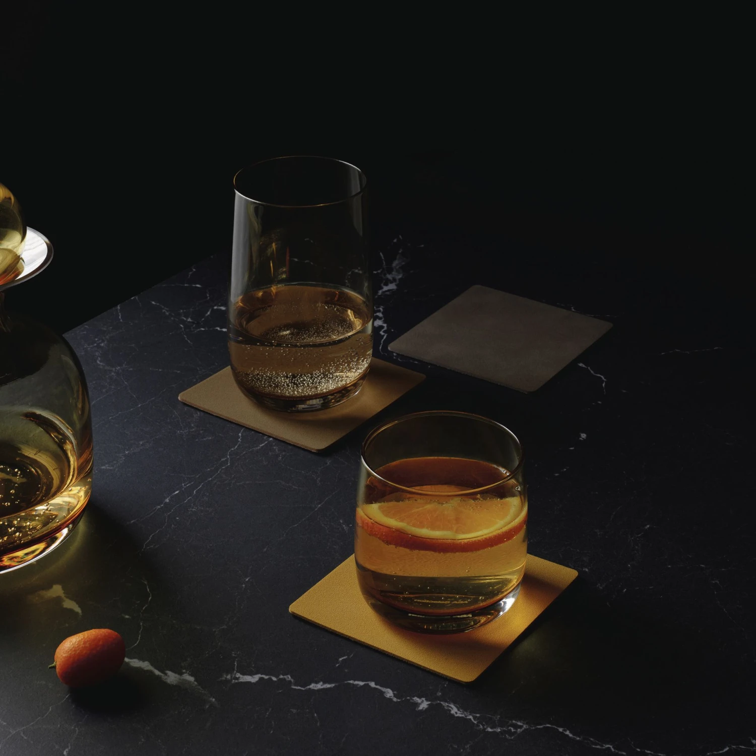 ASA Selection Onderzetters - Soft Leather - Cork - 10 x 10 cm - 4 Stuks ASA Selection Onderzetters - Soft Leather - Cork - 10 X 10 Cm - 4 Stuks -Praktische Winkel Voor Keukenbenodigdheden Coaster Soft Leather Glas Amber 1