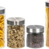 Sareva Voorraadpotten - Glas / RVS Deksel - 4 Delige Set 2 Sareva Voorraadpotten - Glas / RVS Deksel - 4 Delige Set -Praktische Winkel Voor Keukenbenodigdheden Cookinglife Voorraadpotten 4 Delig