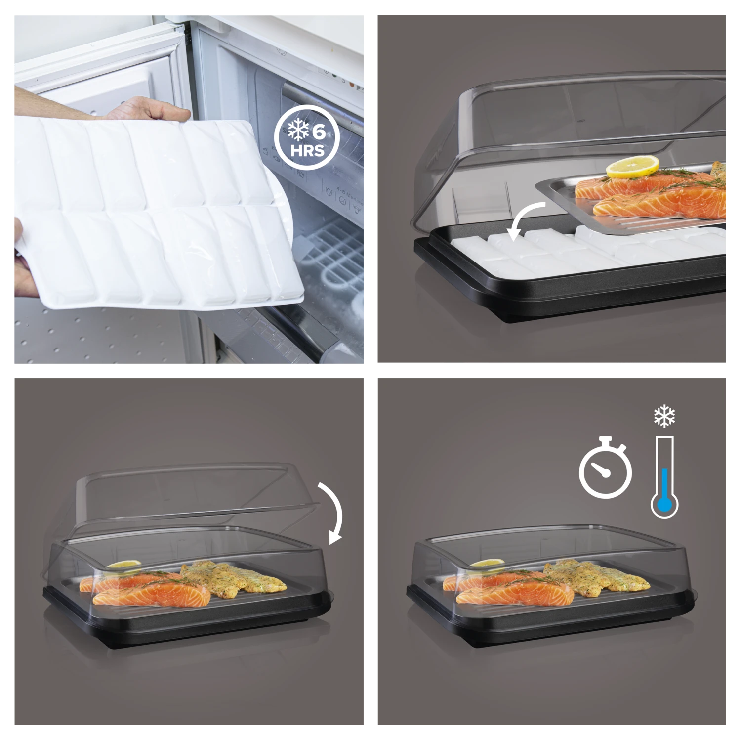 Vacu Vin Koelhoudplaat Active Cool Plate - Zwart Vacu Vin Koelhoudplaat Active Cool Plate - Zwart -Praktische Winkel Voor Keukenbenodigdheden CoolPlate Instructions 2