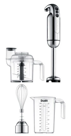 Dualit Staafmixer Set - 3-delig - Zilver - D88930 4 Dualit Staafmixer Set - 3-delig - Zilver - D88930 -Praktische Winkel Voor Keukenbenodigdheden D88930 002 Staafmixer lang 264x500 1
