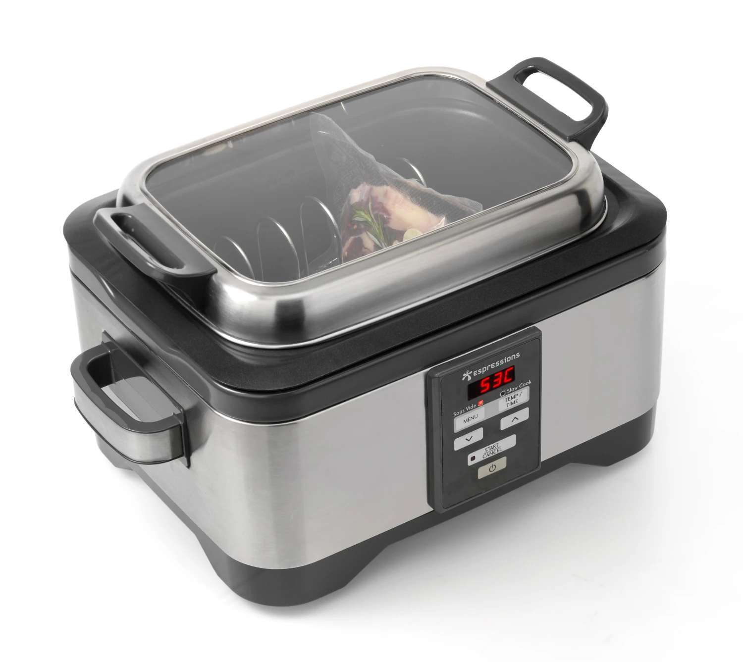 Espressions Sous Vide & Slowcooker Duo - 3 standen - 5.5 liter - EP4000 Espressions Sous Vide & Slowcooker Duo - 3 Standen - 5.5 Liter - EP4000 -Praktische Winkel Voor Keukenbenodigdheden EP4000 005 Duo Sous Vide 134mb