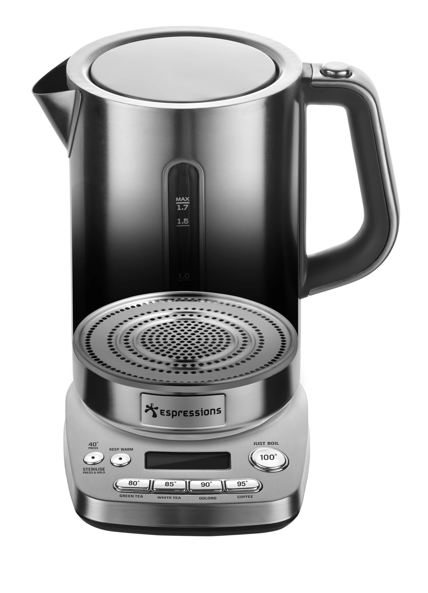 Espression Waterkoker Silent Smart Kettle - 1.7 liter - EP9650 Espression Waterkoker Silent Smart Kettle - 1.7 Liter - EP9650 -Praktische Winkel Voor Keukenbenodigdheden Espression Waterkoker Silent Smart Kettle 1.7 Liter EP9650 4