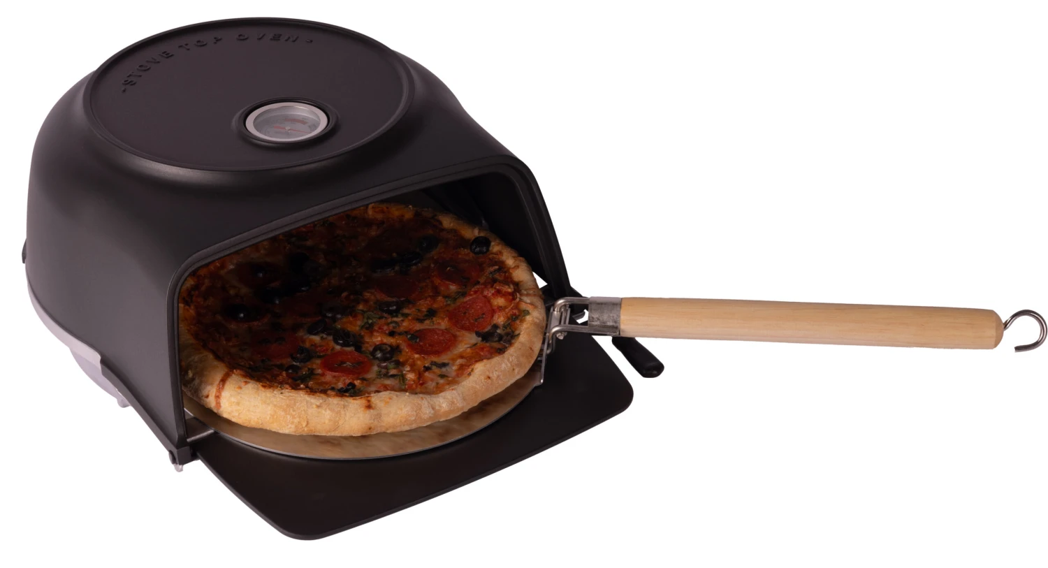 Fernus & Friends Pizza Oven - voor Fornuis - black matted - voor ø 26 cm pizza's Fernus & Friends Pizza Oven - Voor Fornuis - Black Matted - Voor ø 26 Cm Pizza's -Praktische Winkel Voor Keukenbenodigdheden Fernus zwart 3 scaled