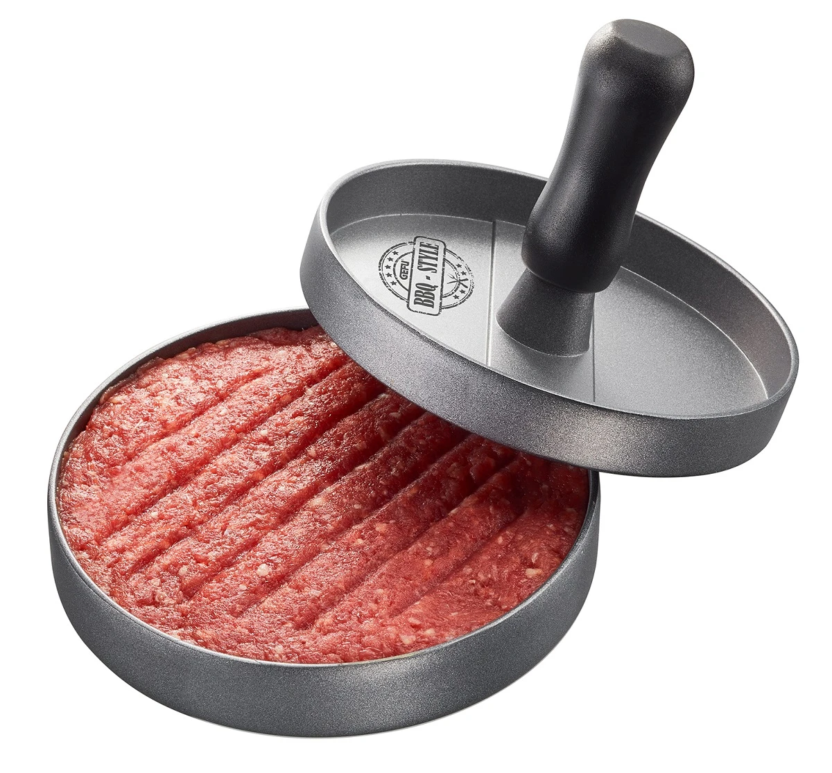 Gefu Hamburgerpers - Aluminium - ø 11.8 cm Gefu Hamburgerpers - Aluminium - ø 11.8 Cm -Praktische Winkel Voor Keukenbenodigdheden Gefu hamburgerpers