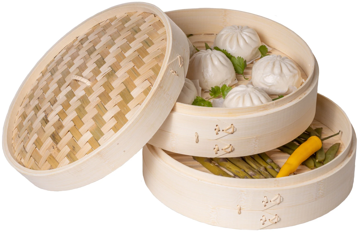 Sareva Stoommandje - Bamboe - 2-laags - ø 30 cm Sareva Stoommandje - Bamboe - 2-laags - ø 30 Cm -Praktische Winkel Voor Keukenbenodigdheden Item 1 5 scaled