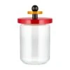 Alessi Voorraadpot Twergi - ES16/100 - Rood - ø 12 Cm / 1 Liter - Door Ettore Sotsass -Praktische Winkel Voor Keukenbenodigdheden Jar 100 R