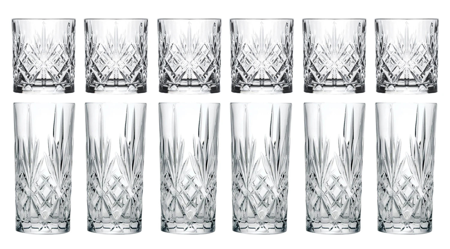 Cookinglife Glazenset (cocktailglazen & longdrinkglazen) Moy - 12 delige set Cookinglife Glazenset (cocktailglazen & Longdrinkglazen) Moy - 12 Delige Set -Praktische Winkel Voor Keukenbenodigdheden Jay Hill Glazenset moy