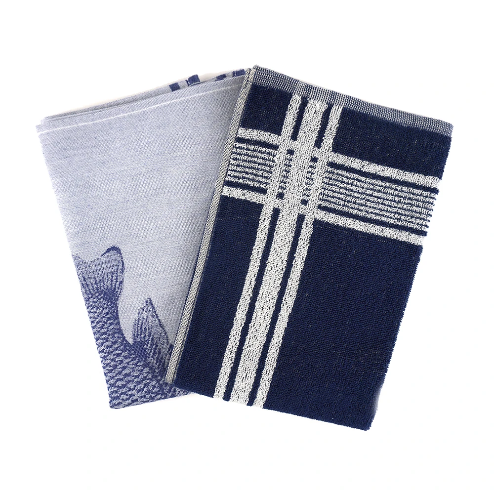 KOOK Theedoek Vis Blauw 50 x 70 cm KOOK Theedoek Vis Blauw 50 X 70 Cm -Praktische Winkel Voor Keukenbenodigdheden KOOK keukentextiel schorten ovenwanten 36