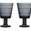 Iittala Glazen Kastehelmi - Donkergrijs - 260 Ml - 2 Stuks 2 Iittala Glazen Kastehelmi - Donkergrijs - 260 Ml - 2 Stuks -Praktische Winkel Voor Keukenbenodigdheden Kastehelmi universal glass 26cl dark grey 2pcs 2 1