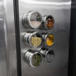 Blackwell Kruidenpotjes Magnetisch - Inclusief 6 Potjes - RVS -Praktische Winkel Voor Keukenbenodigdheden Kruidenpotjes 1