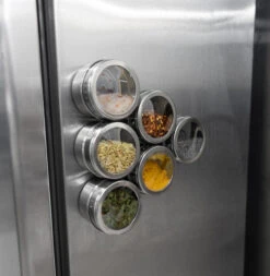 Blackwell Kruidenpotjes Magnetisch - Inclusief 9 Potjes - RVS -Praktische Winkel Voor Keukenbenodigdheden Kruidenpotjes 4