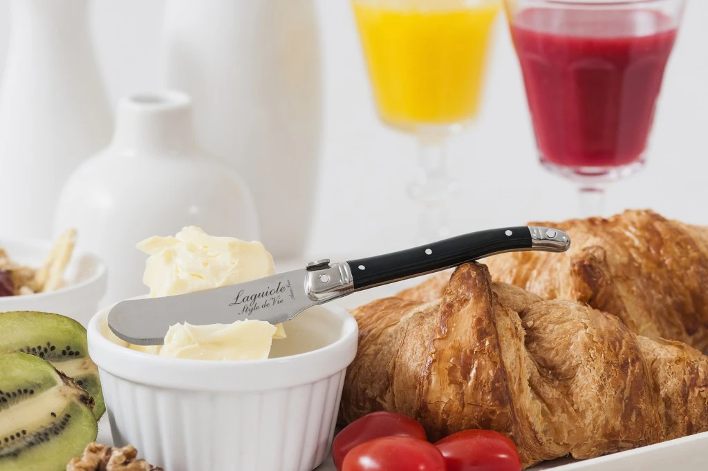 Laguiole Style de Vie Botermessen Zwart - 4 Stuks Laguiole Style De Vie Botermessen Zwart - 4 Stuks -Praktische Winkel Voor Keukenbenodigdheden Laguiole botermes Zwart kl 2 1