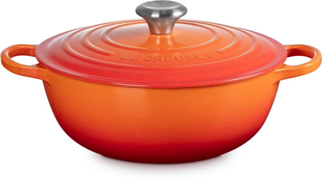 Le Creuset Braadpan Signature - Marmite - Oranjerood - ø 32 cm / 7 liter Le Creuset Braadpan Signature - Marmite - Oranjerood - ø 32 Cm / 7 Liter -Praktische Winkel Voor Keukenbenodigdheden Le Creuset Braadpan Marmite Signature Oranjerood