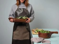 ASA Selection Keukenschort PVC Bruin 90 X 82 Cm 4 ASA Selection Keukenschort PVC Bruin 90 X 82 Cm -Praktische Winkel Voor Keukenbenodigdheden Lederschuerze braun