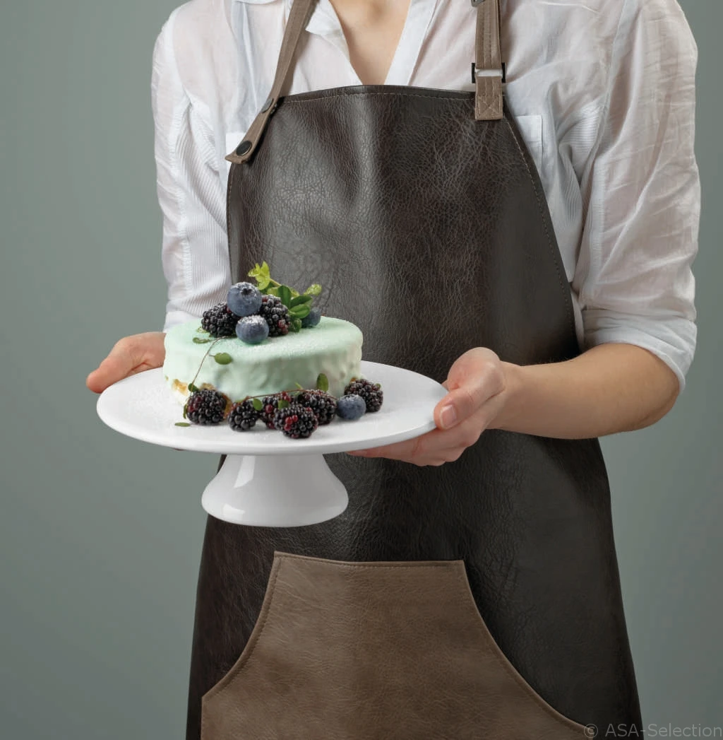 ASA Selection Keukenschort PVC Bruin 90 x 82 cm ASA Selection Keukenschort PVC Bruin 90 X 82 Cm -Praktische Winkel Voor Keukenbenodigdheden Lederschuerze tortenplatte