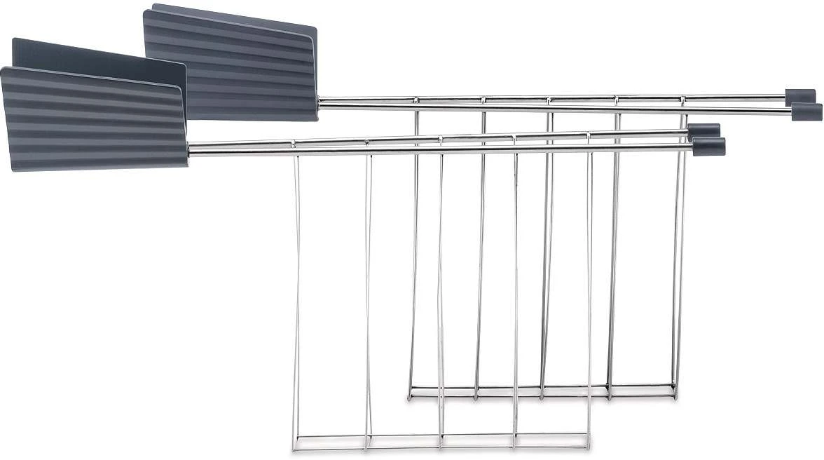 Alessi Tostiklemmen voor Broodrooster Plissé - Grijs - Michele de Lucchi - MDL08RA G Alessi Tostiklemmen Voor Broodrooster Plissé - Grijs - Michele De Lucchi - MDL08RA G -Praktische Winkel Voor Keukenbenodigdheden