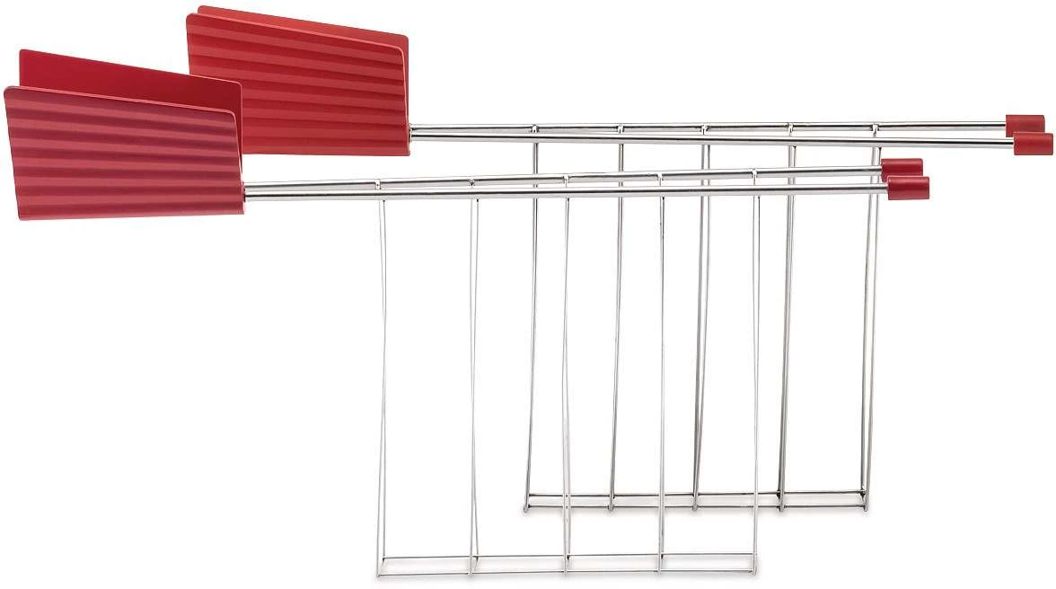 Alessi Tostiklemmen voor Broodrooster Plissé - Rood - Michele de Lucchi - MDL08RA R Alessi Tostiklemmen Voor Broodrooster Plissé - Rood - Michele De Lucchi - MDL08RA R -Praktische Winkel Voor Keukenbenodigdheden