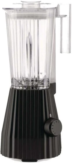 Alessi Blender Plissé - 5 Snelheden + Turbostand - Zwart - Michele De Lucchi - 1.5 Liter - MDL09 B