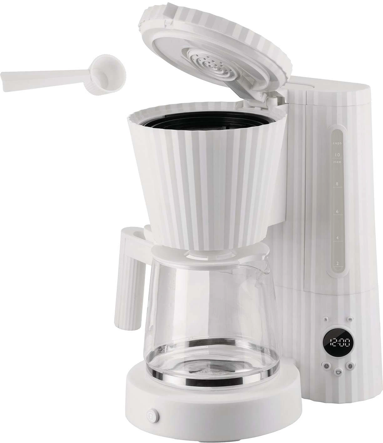 Alessi Filter-koffiezetapparaat Plissé - 1.5 liter - Wit - Michele De Lucchi - MDL14 W Alessi Filter-koffiezetapparaat Plissé - 1.5 Liter - Wit - Michele De Lucchi - MDL14 W -Praktische Winkel Voor Keukenbenodigdheden MDL14