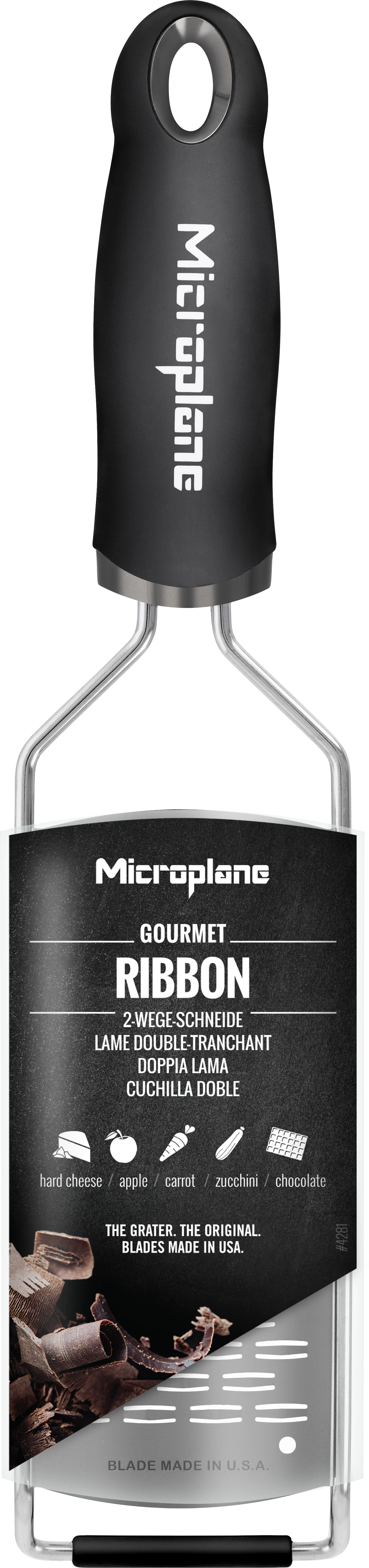 Microplane Rasp Gourmet - Medium Ribbon - RVS Microplane Rasp Gourmet - Medium Ribbon - RVS -Praktische Winkel Voor Keukenbenodigdheden Microplane Gourmet 45002 ribbon decall
