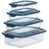 Sareva Glazen Vershoudbakje Cook & Fresh - Rechthoek - 4-delig 2 Sareva Glazen Vershoudbakje Cook & Fresh - Rechthoek - 4-delig -Praktische Winkel Voor Keukenbenodigdheden Ovenschalenset 4 delig