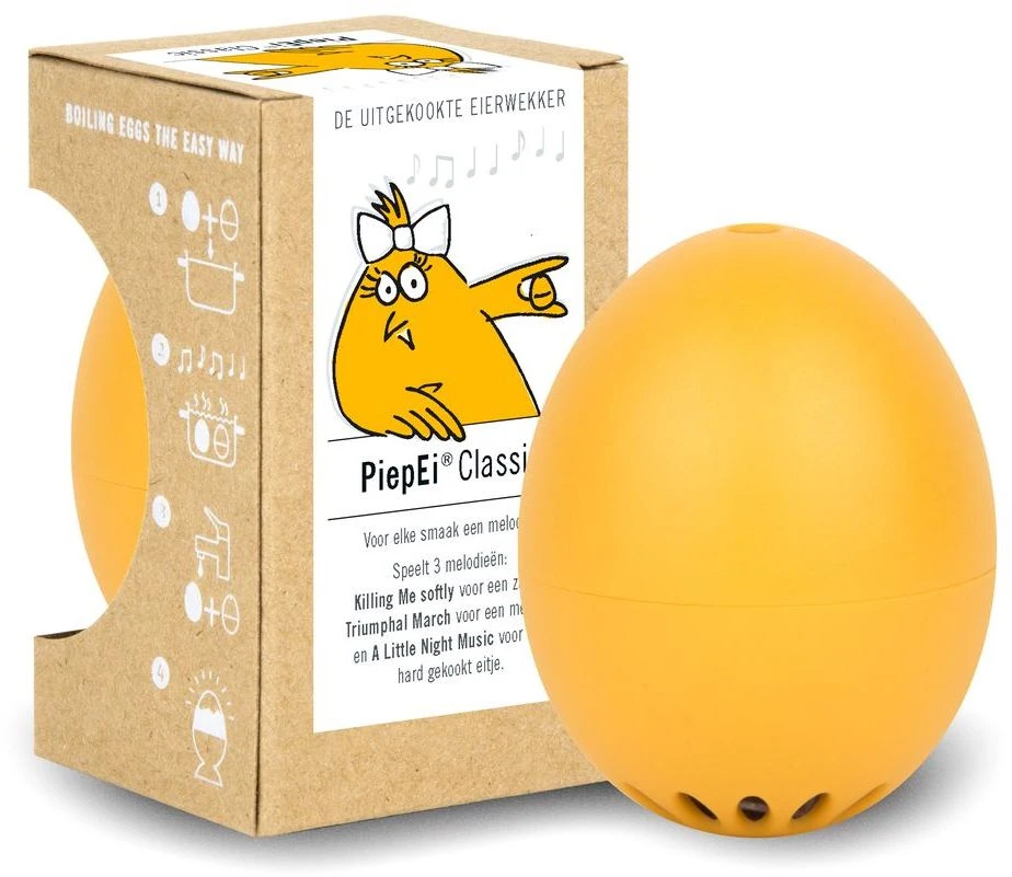 PiepEi Eierwekker Classic - Geel PiepEi Eierwekker Classic - Geel -Praktische Winkel Voor Keukenbenodigdheden PiepEi Classic Orange Packshot NL