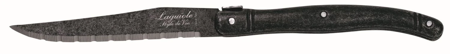 Laguiole Style de Vie Steakmessen Premium Line Black Stonewash 6 Stuks Laguiole Style De Vie Steakmessen Premium Line Black Stonewash 6 Stuks -Praktische Winkel Voor Keukenbenodigdheden Premium line steakmes black stonewash vr