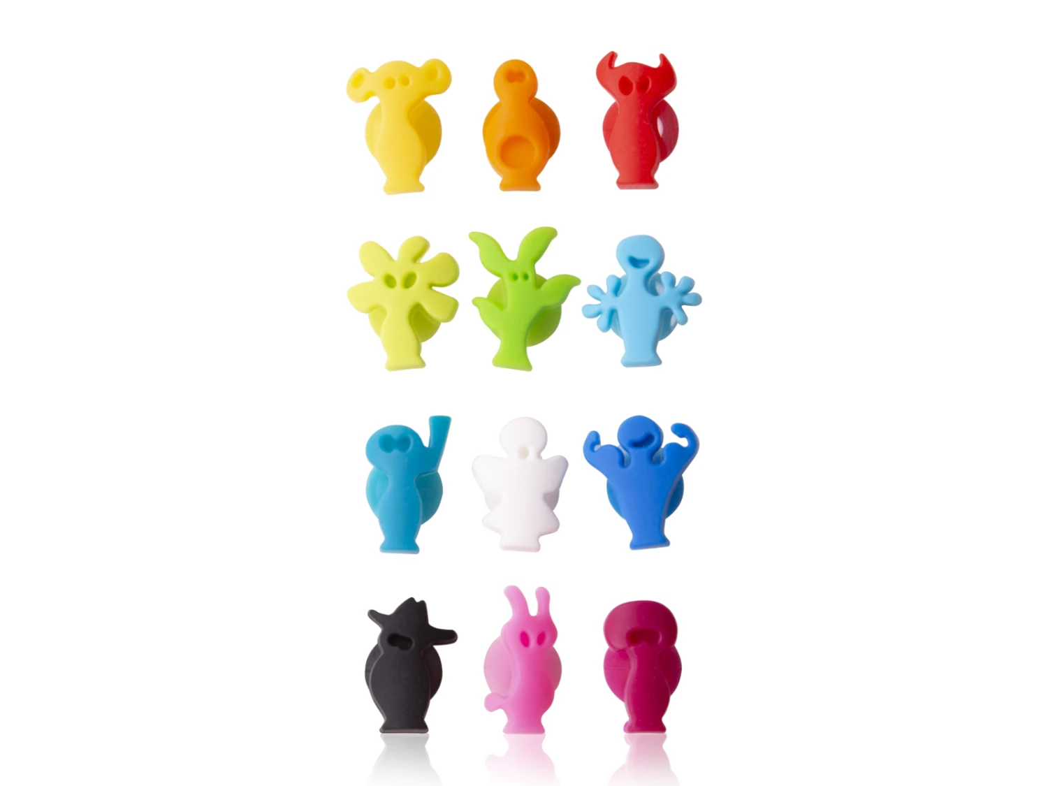 Vacu Vin Wijnglasherkenners - Gekleurd - 12 stuks Vacu Vin Wijnglasherkenners - Gekleurd - 12 Stuks -Praktische Winkel Voor Keukenbenodigdheden Productafbeeldingen CL 8 7